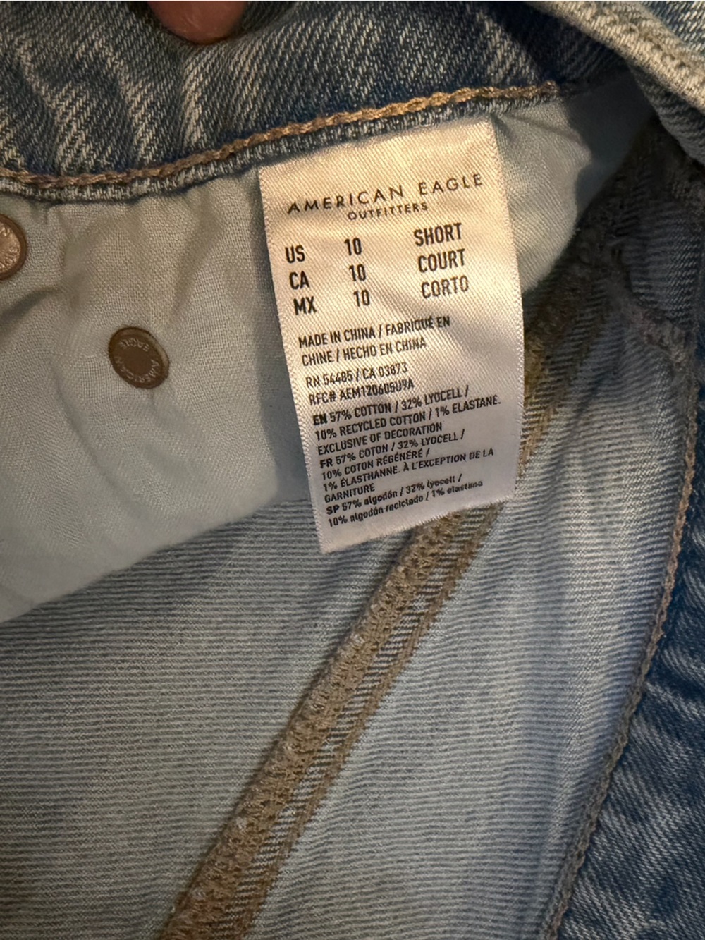 American Eagle Outfitters Light Blue Straight Leg Jeans - Picture 3 of 4